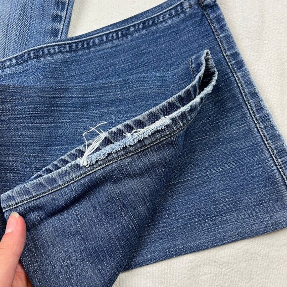 Joe's Blue Denim Jeans Size 26 Medium Wash Flared Jeans Low-Rise Embroidered Y2K - Picture 11 of 14